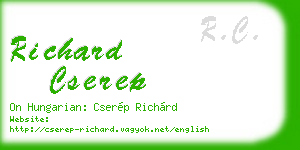 richard cserep business card