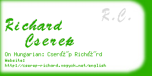 richard cserep business card
